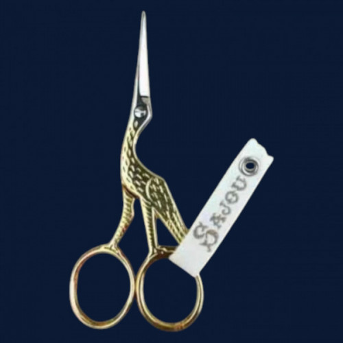 Sajou 4.5" Gilded Stork Embroidery Scissors � Medium